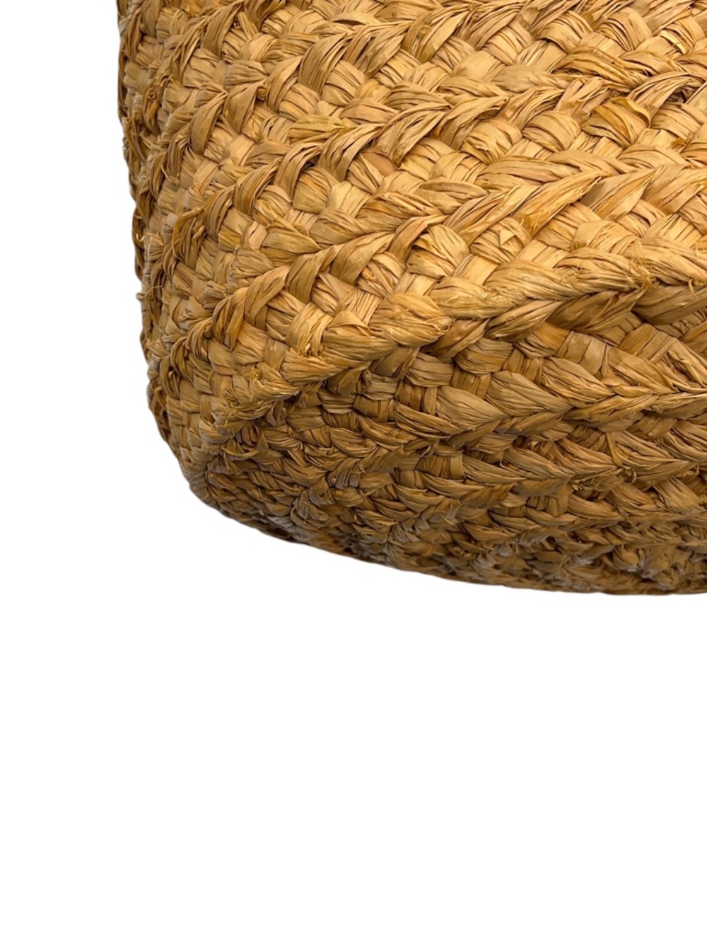 SAINT LAURENT NATURAL / BLACK PANIER BASKET SHOPPER RAFFIA SMALL TOTE BUCKET BAG - Picture 11 of 14